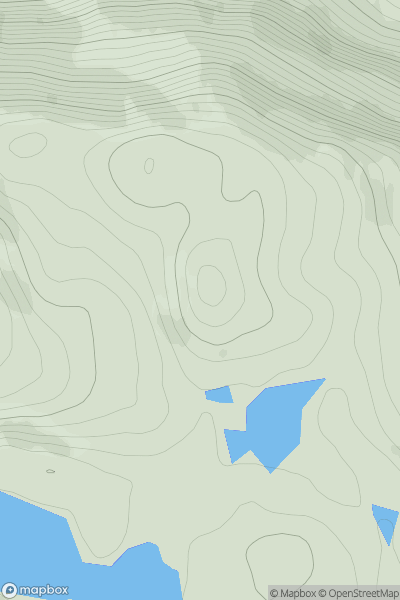 Thumbnail image for Beinn Gharbh [Lochinver to Ullapool] showing contour plot for surrounding peak